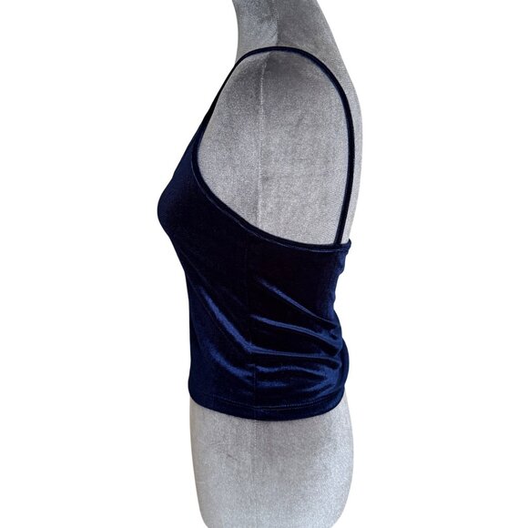 Forever 21 Womens Navy Blue Velvet Camisole Tank Top Medium - Picture 3 of 5